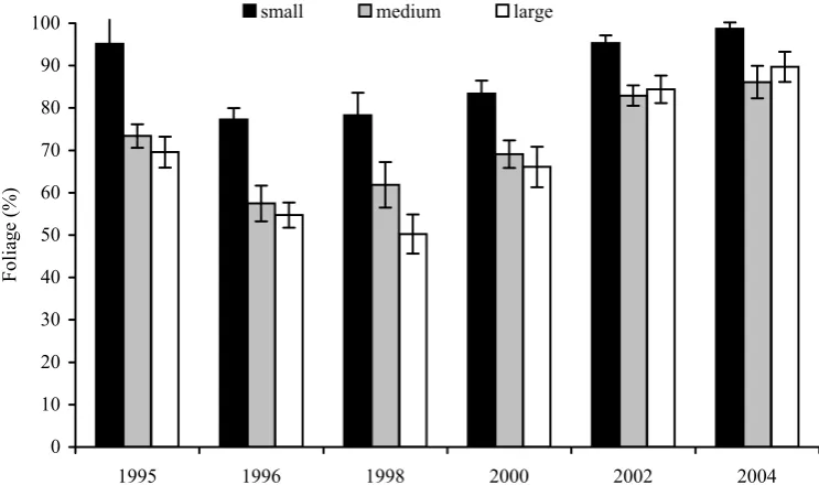 Fig. 3. Comparison of height growth in bare-rooted and containerized (Jiffy 