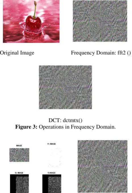 Figure 3:DCT: dctmtx()  Operations in Frequency Domain.  