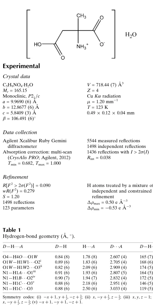 Table 1Hydrogen-bond geometry (A˚ , �).
