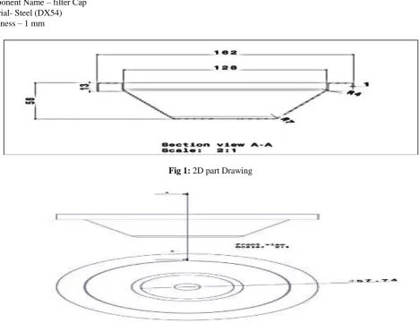 Fig 1: 2D part Drawing 