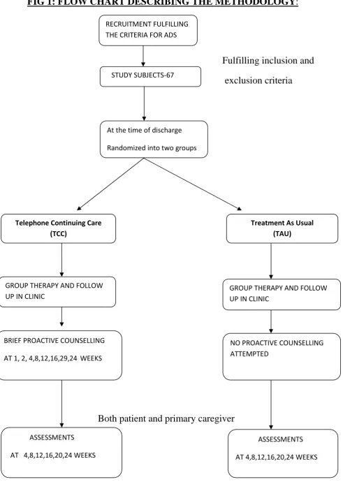 FIG 1: FLOW CHART DESCRIBING THE METHODOLOGY: