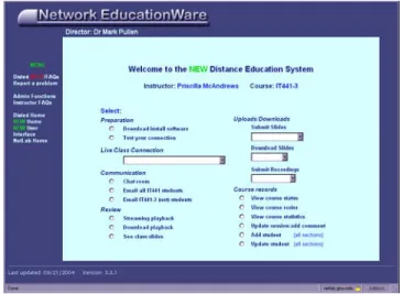 Figure 2. NEW user interface for open-source synchronous  teaching 