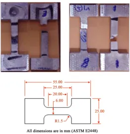 Figure 2. Tensile samples geometry used in this paper. 