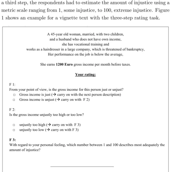 Figure 1: Vignette with Ten Dimensions and Rating Task  