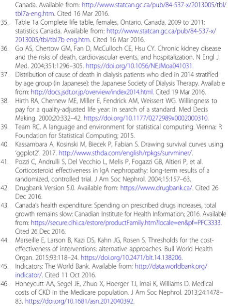 Table 1a Complete life table, males, Ontario, Canada, 2009 to 2011: statistics
