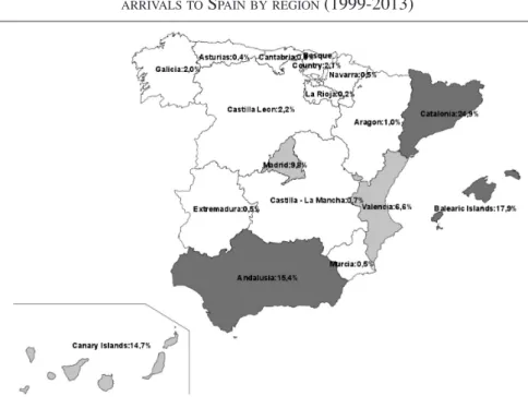 Table 2 presents a descriptive analysis of the data. The Balearic Islands and Cata - -lonia are the two regions with the highest peaks