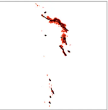 Fig. 6. Reflectivity fields with a set of characteristic points.