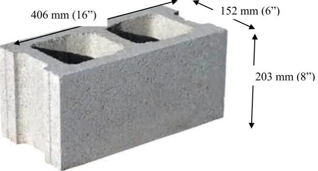 Figure 2. Regular concrete test wall under construction  