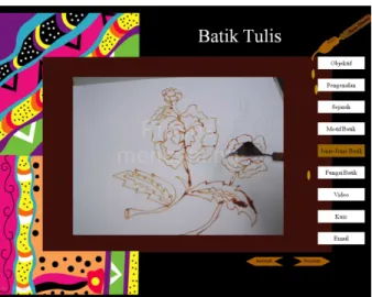 Figure 6: Screen that Showing a Video of Batik Making 