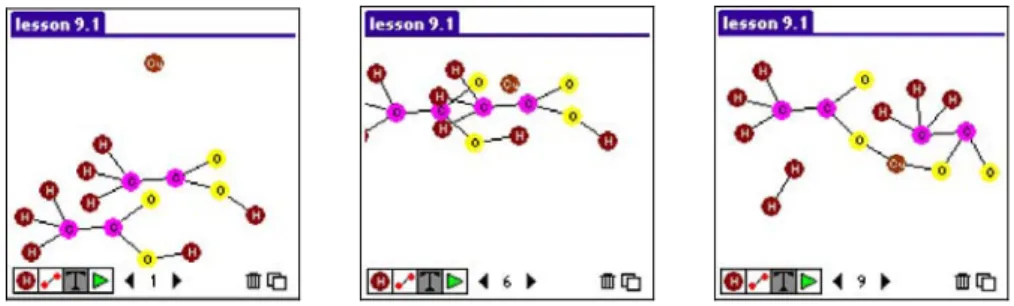 Figure 2. Three major screens of Cheryl’s animation 