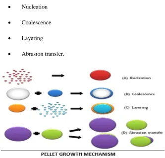 Fig 2. Pellets growth mechanism 