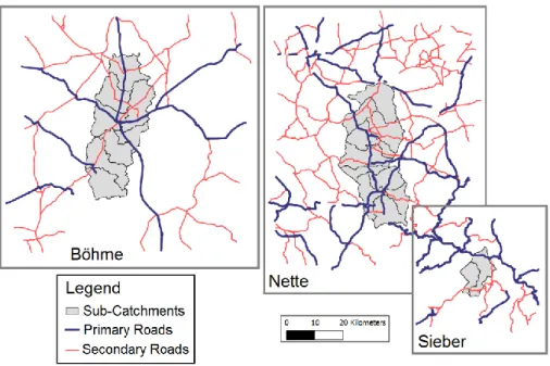 Fig. 3. The road network on which the RCs are modeled.  