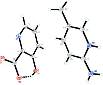 Figure 2The crystal packing of the title compound. The H atoms not involved in the intermolecular interactions (dashed lines) 