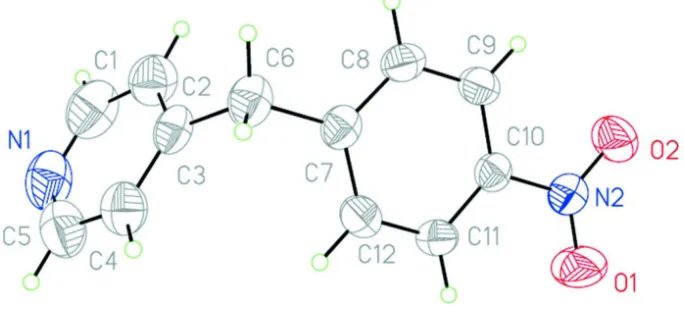 Figure 1Molecular unit of the title compound. Thermal ellipsoids are shown at 50% probability