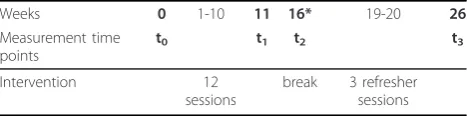 Table 1 Intervention scheme