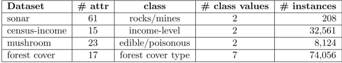 Table 3.5: Dataset Properties