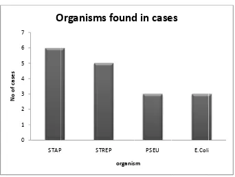 Fig 6. Microoorganisms foound in casess 
