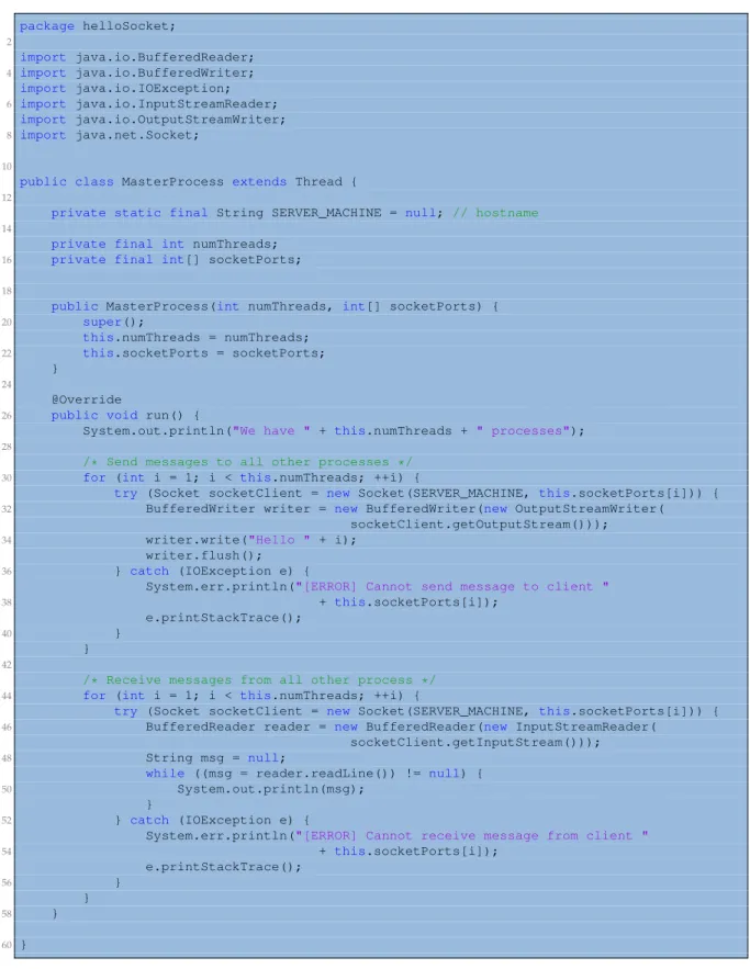 Figure 2.5 contains the code for the main process (the coordinator).
