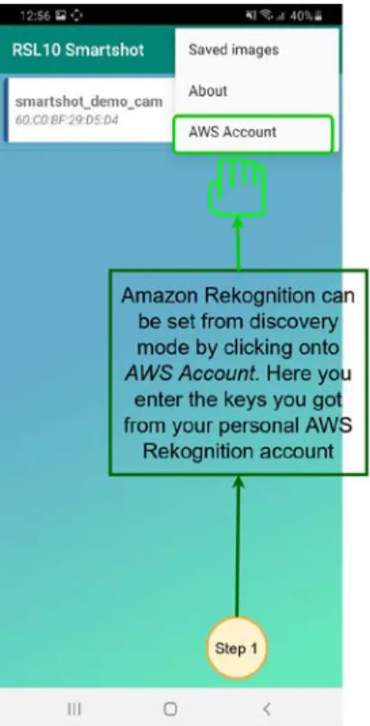 Figure 8. Accessing Amazon Rekognition 