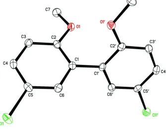 Figure 1View of the title compound showing displacement ellipsoids drawn at the 50% probability level