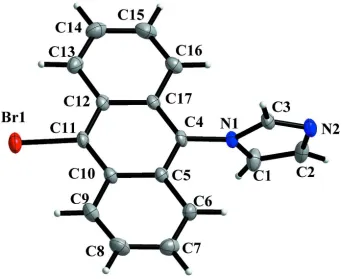 Figure 2A view of a double chain displaying the hydrogen bonds as dashed lines. The viewing direction is along [1,1,1]