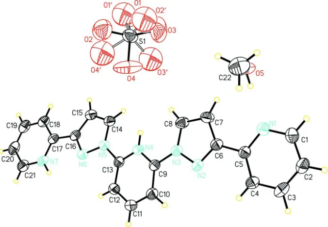 Figure 2The chain formed by the lintermolecular N—H···O, and O—H···N hydrogen bonds (dashed lines) in the crystal