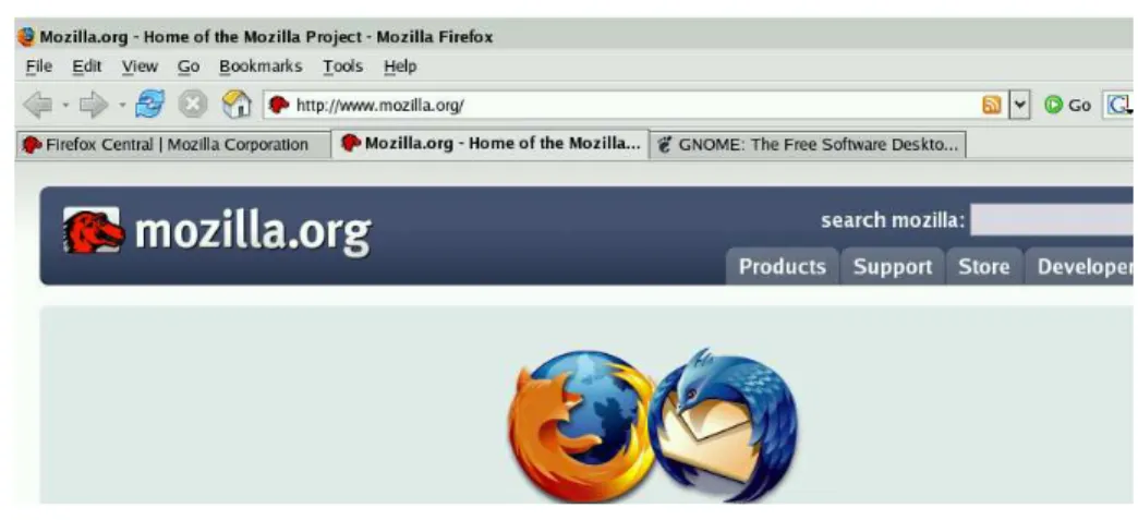 Fig. 1: Tabbed Browsing in Firefox