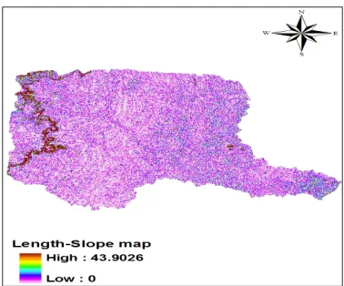 Table 1: Area of each soil class, percent of watershed area and K factor