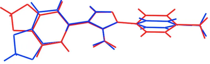 Figure 1The molecular structure of the two independent molecules comprising the asymmetric unit of the title compound (I), 