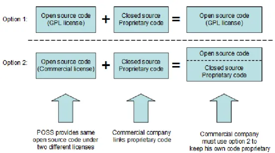 Figure 2.3 - Dual licensing business model 