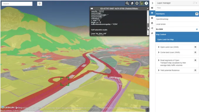 Figure 10. A web application showing visualization of OLU and OTM. 
