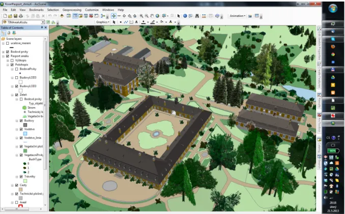 Figure 7. Visualization of Chateau Kozel exteriors  Technologies used: 