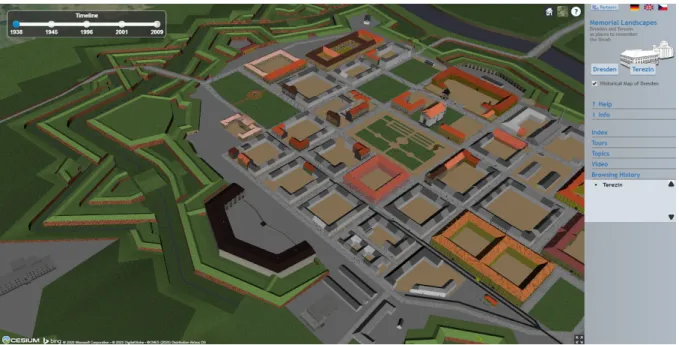 Figure 8. 3D visualization of the Main Fortress of Terezín.  