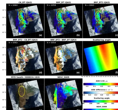 Figure 7. January 2008 maps (1◦ × 1◦) of mean AOD ﬁltered with the best-quality QA = 3 (labeled as QA3) over global land
