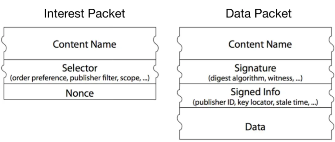Fig. 2.1 CCN packet types. (Source: [17])