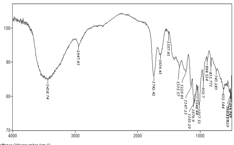 Figure 21: FTIR Spectrum of Acyclovir with Sodium Alginate 