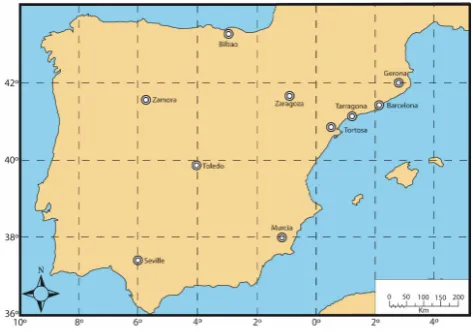 Fig. 1. Location of the rogation series used in this manuscript.