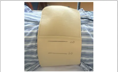 Fig. 3 Cuff sphygmomanometer used for marking lines at 20 and 40 mmHg