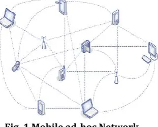 Fig. 1 Mobile ad-hoc Network This forms a matched mapping between an identity and 
