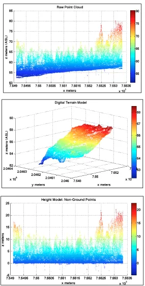 Figure 16. The effect of the terrain is eliminated from the point cloud of the city of Darbonne