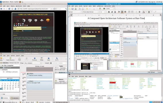 Figure 4: A screenshot view of a deployed release configuration of our OA enterprise computing system.