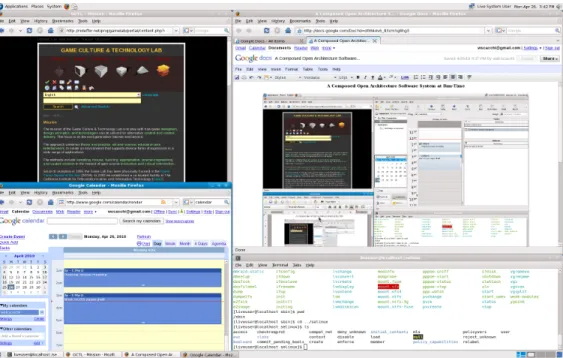 Figure 7: A screenshot view of a deployed release configuration of the alternative OA system configuration resulting from system evolution [29].