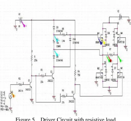 Figure 5.   Driver Circuit with resistive load 