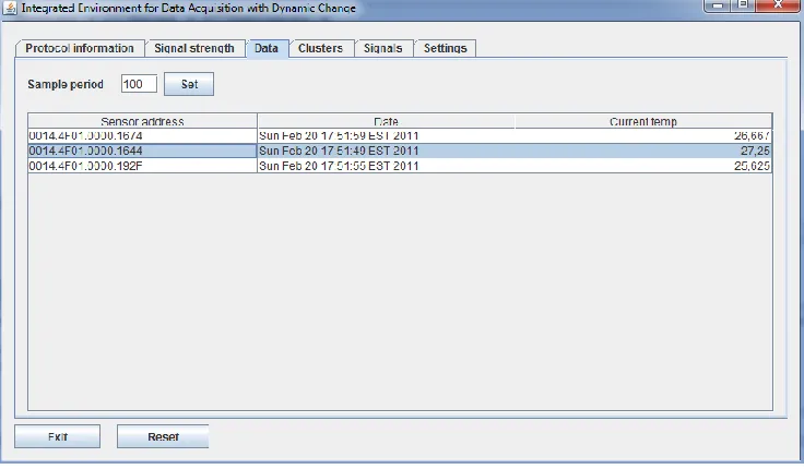 Fig. 5.4. The “Data” tab of the framework.