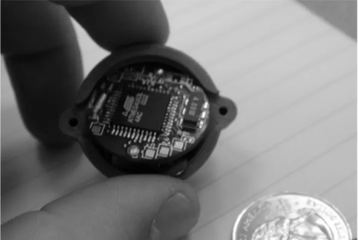 Figure 1-1: DOT – Wireless sensor network device  designed to be the approximate size of a quarter