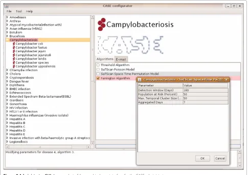 Figure 2 Administrator GUI. A screenshot of the graphical user interface for the CASE administrator.