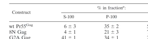 TABLE 1. Subcellular localization of wt andmutant Pr55Gag in COS cells