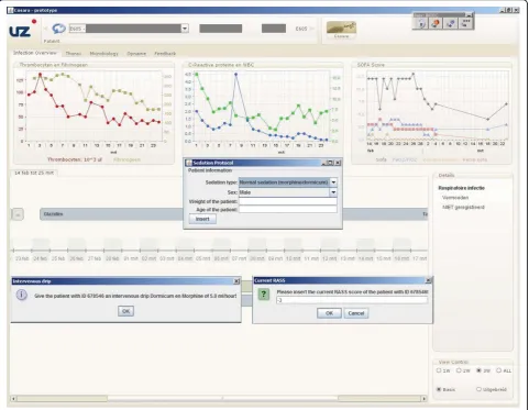 Figure 13. The Graphical User interface (GUI) which allows nurses to easily interact with the sedationnurses to input the current RASS of the patient
