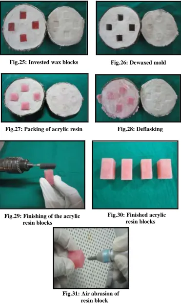 Fig.25: Invested wax blocks 