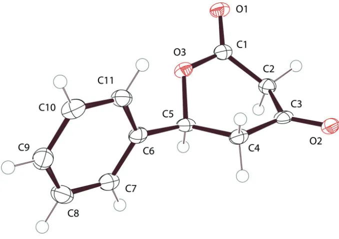 Figure 1The molecular structure of the compound with the atomic numbering scheme. Displacement ellipsoids are drawn at the 